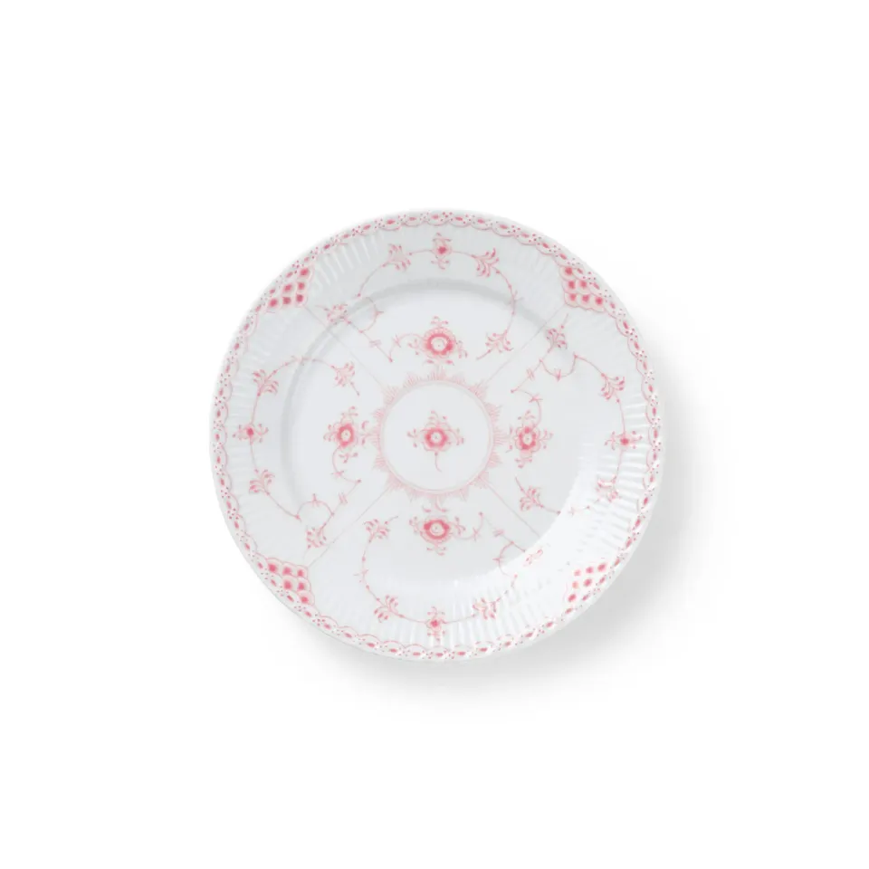 Kgl. Porcelæn Koral Musselmalet Halvblonde tallerken 19 cm