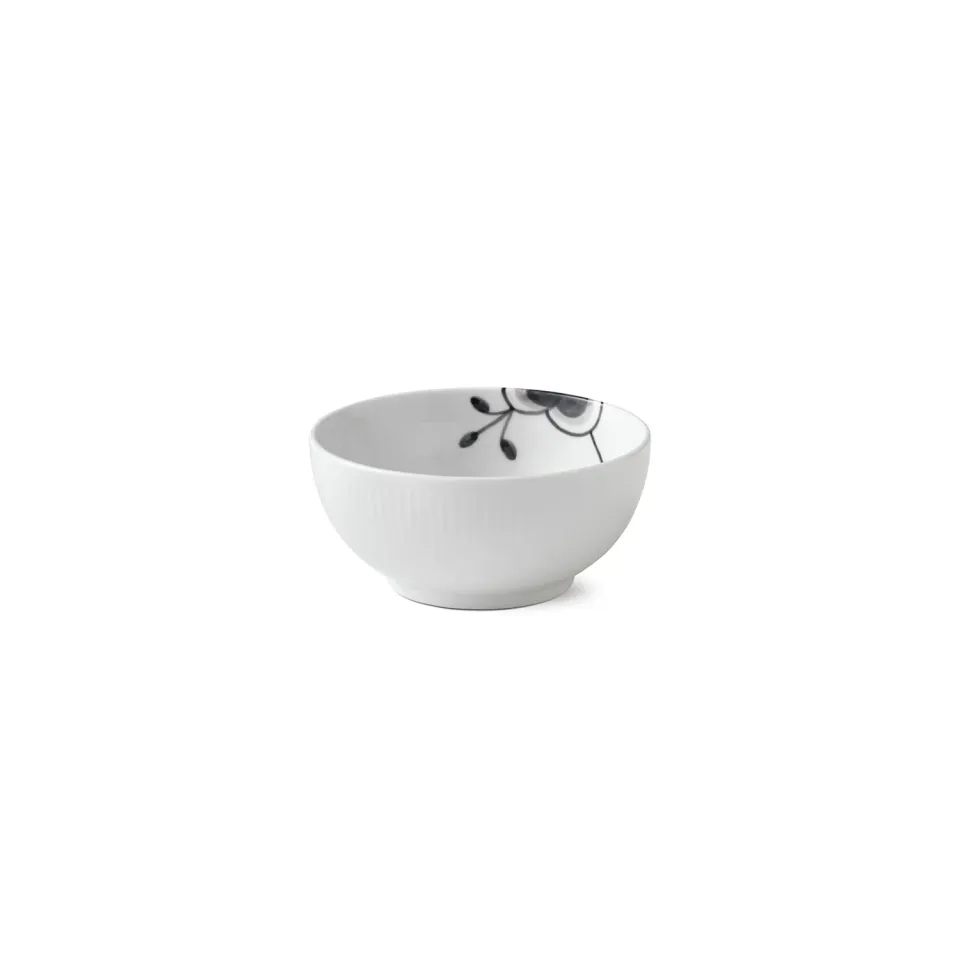 Kgl. Porcelæn Sort Mega Riflet skål 47 cl sort