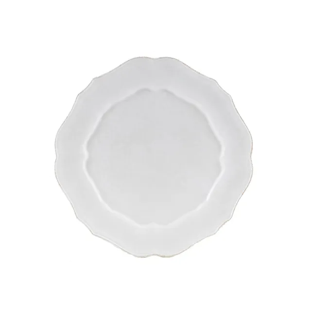 Costa Nova Impressions dæktallerken hvid blank glasur
