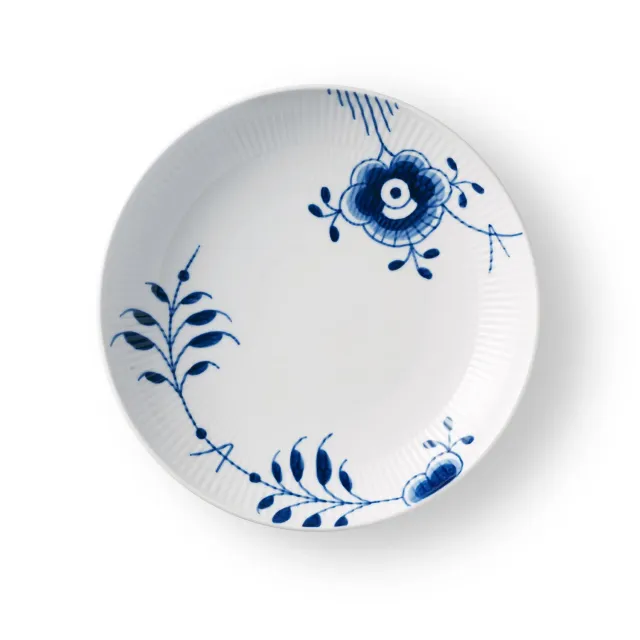 Kgl. Porcelæn Blå Mega Riflet tallerken coupe 25 cm