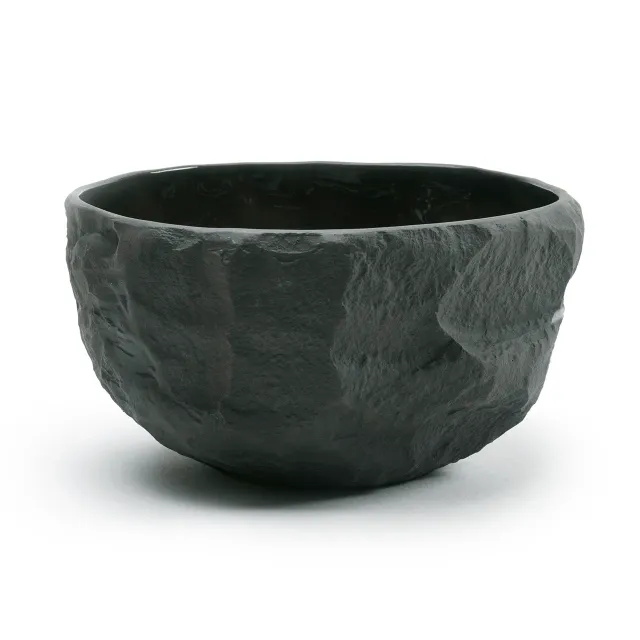 1882-Ltd Crockery Black Large Deep Bowl sort skål