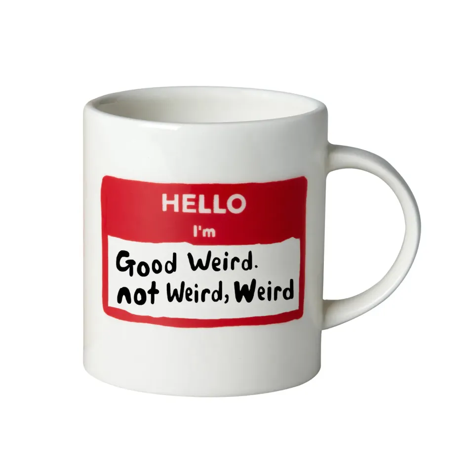 1882-Ltd Hello Good Weird krus stentøj hvid