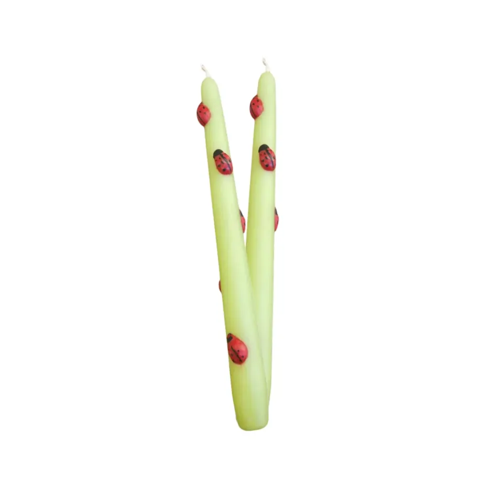 Les Ottomans Coccinella lys mariehøne 2 stk håndmalet