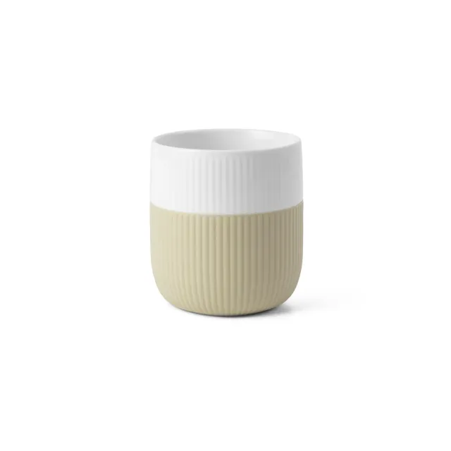 Kgl. Porcelæn Riflet Contrast krus Sand 35 cl silikone
