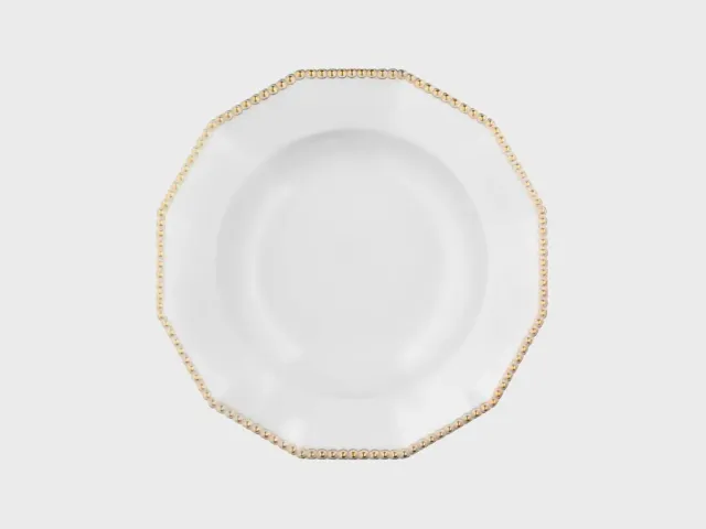 Nymphenburg Perl Gold tallerken 27 cm porcelæn guld
