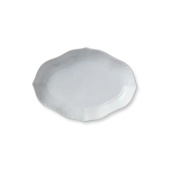 Kgl. Porcelæn Hvid Halvblonde fad 22 cm hvidt