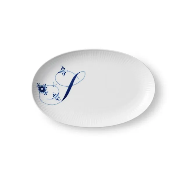 Kgl. Porcelæn Alfabet asiet S 23,5 cm med bogstav