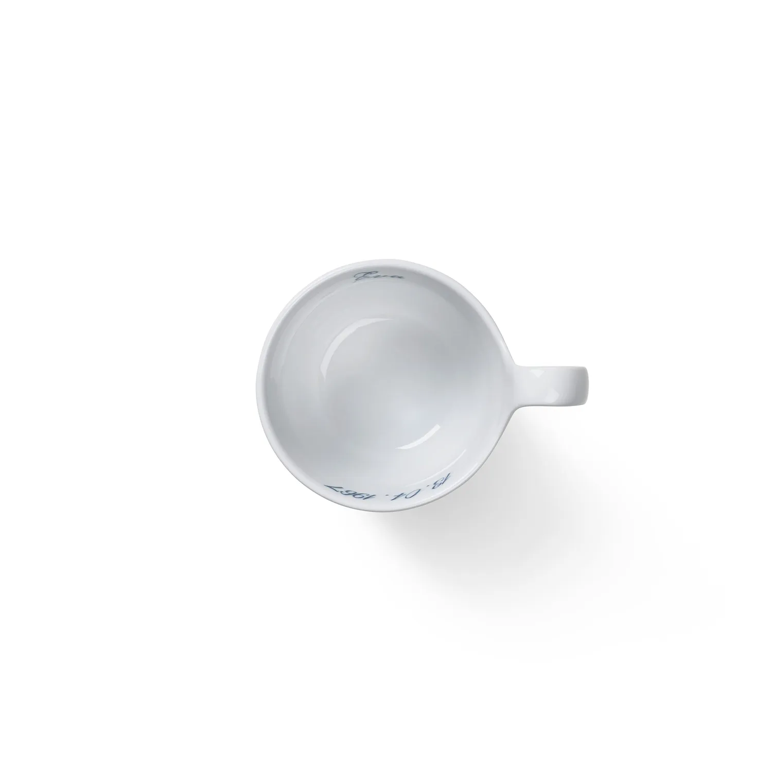 Kgl. Porcelæn Hvid Riflet højhankskop Bespoke 33 cl