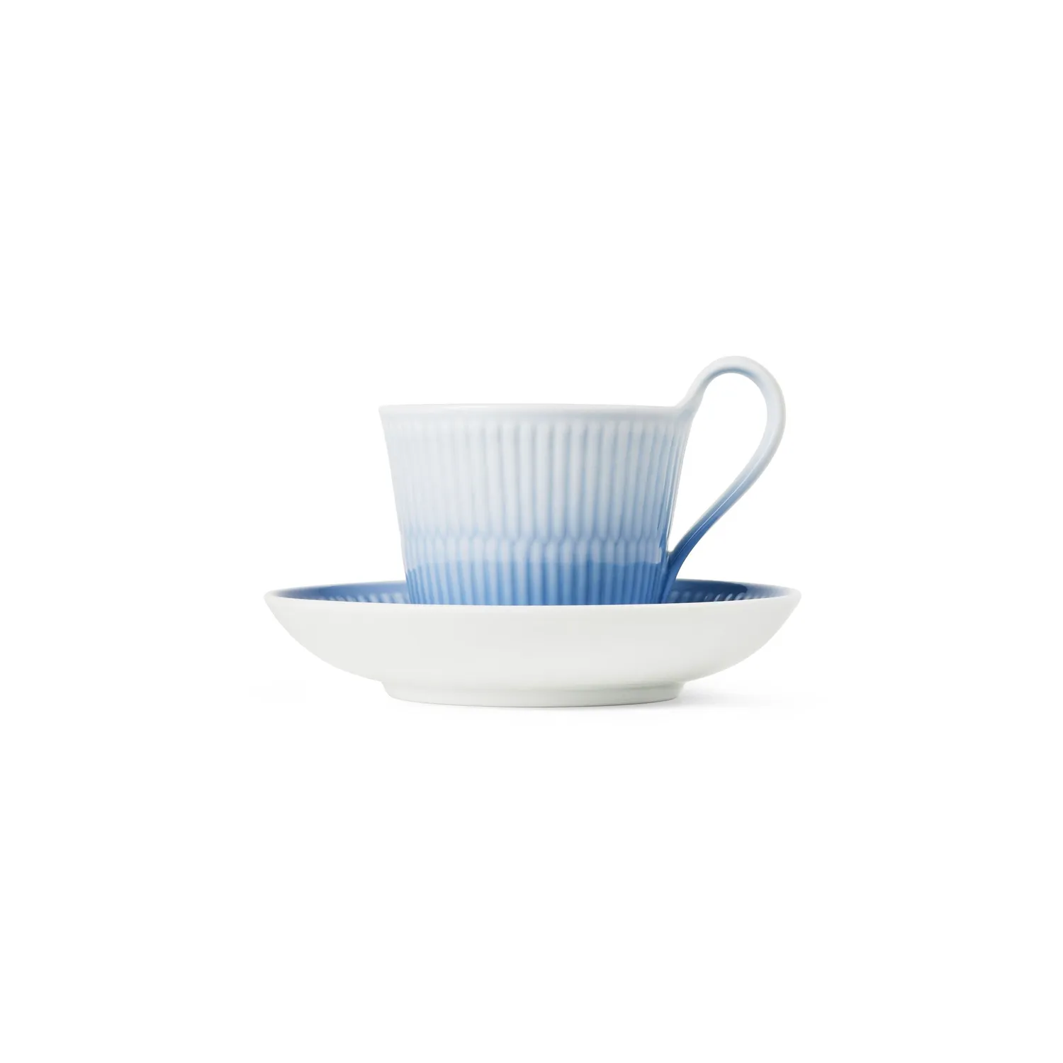 Royal Copenhagen Iris højhankskop 24 cl blå underkop