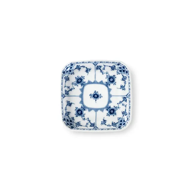 Royal Copenhagen Musselmalet Halvblonde firkantet asiet 10,5 cm porcelæn