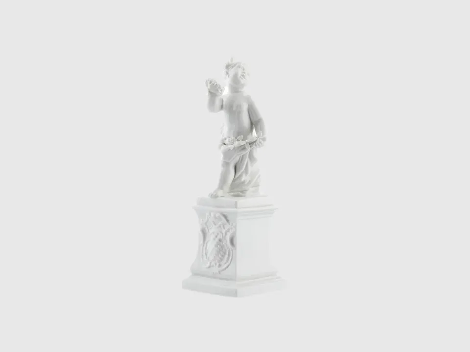 Nymphenburg Putto Flora porcelænsfigur elfenben