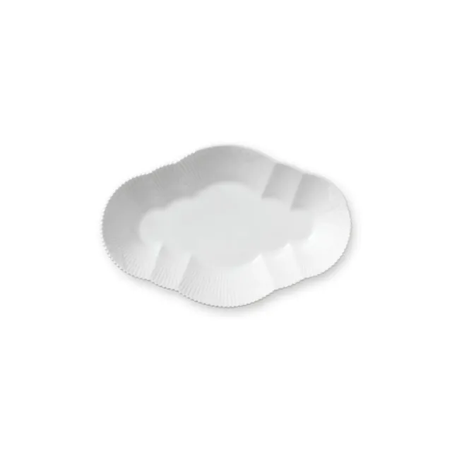 Kgl. Porcelæn Hvid Elements fad 23 cm hvidt porcelæn