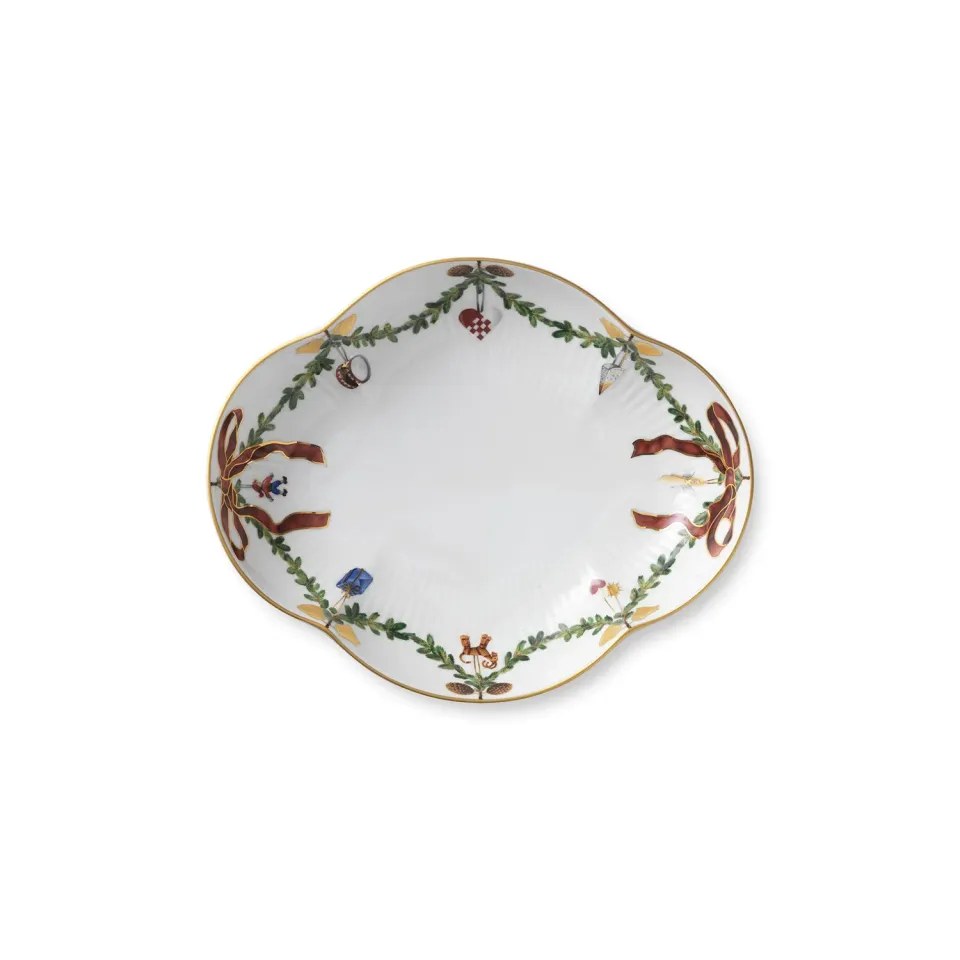 Royal Copenhagen Stjerne Riflet Jul fad 22 cm julefad