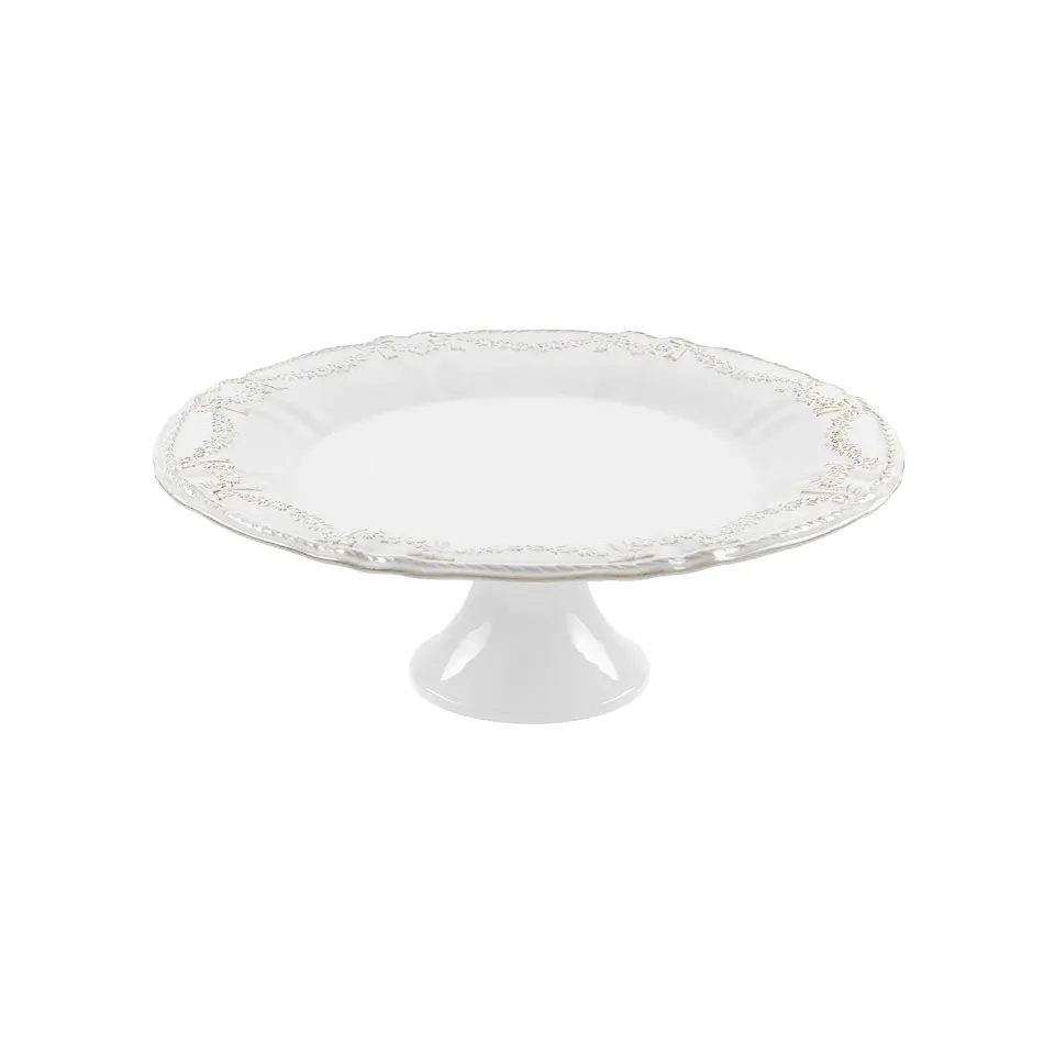 Costa Nova Village fad på fod 34 cm hvid stentøj
