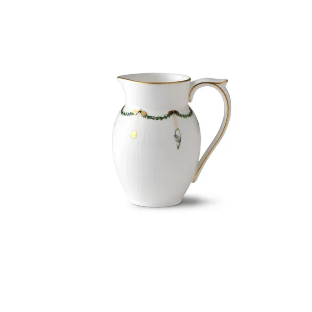 Kgl. Porcelæn Stjerne Riflet Jul mælkekande 39 cl