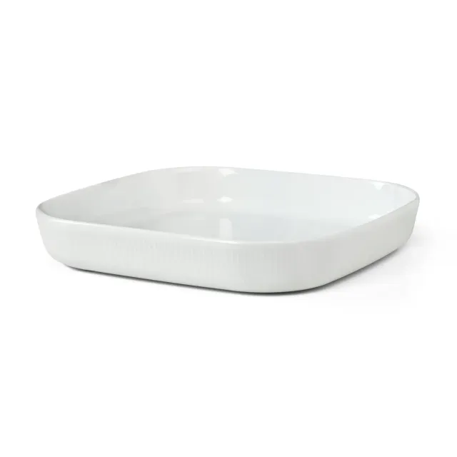 Royal Copenhagen Hvid Riflet Fad 30 cm ovnfast porcelæn