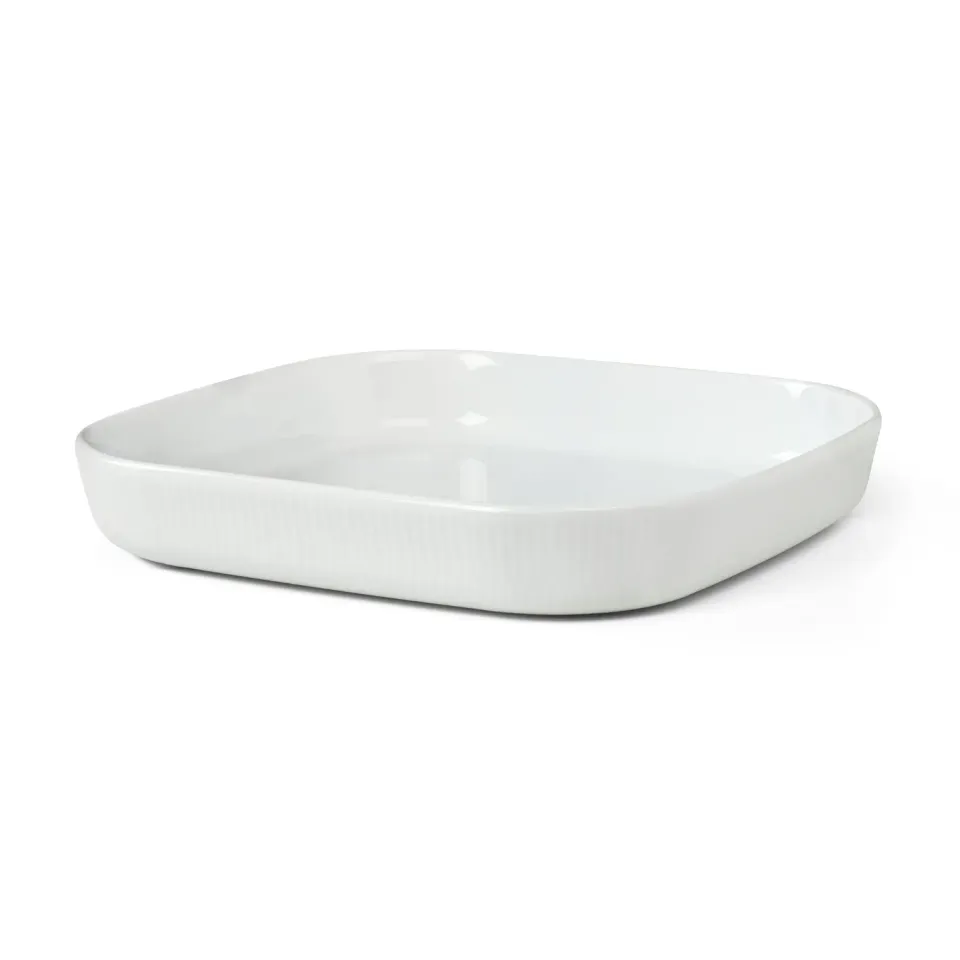 Royal Copenhagen Hvid Riflet Fad 30 cm ovnfast porcelæn
