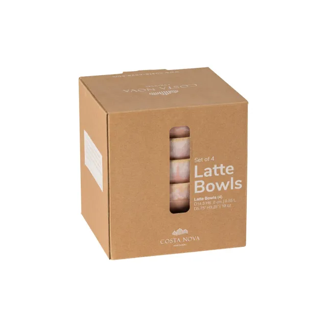 Costa Nova Latte skålesæt 4 stk soft pink blank