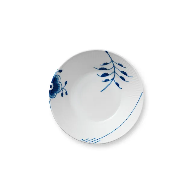 Kgl. Porcelæn Blå Mega Riflet dyb tallerken 17 cm blå