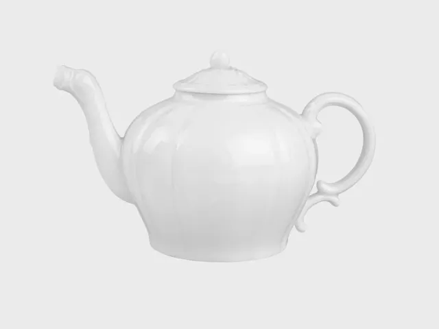 Nymphenburg Rokoko tekande hvid glaseret porcelæn