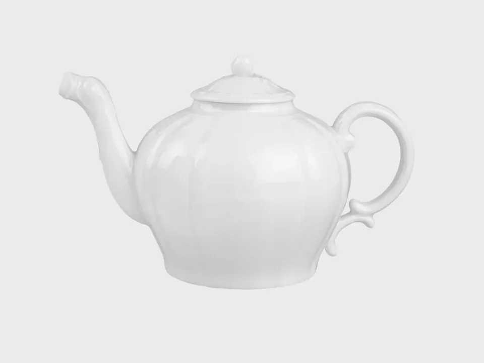Nymphenburg Rokoko tekande hvid glaseret porcelæn