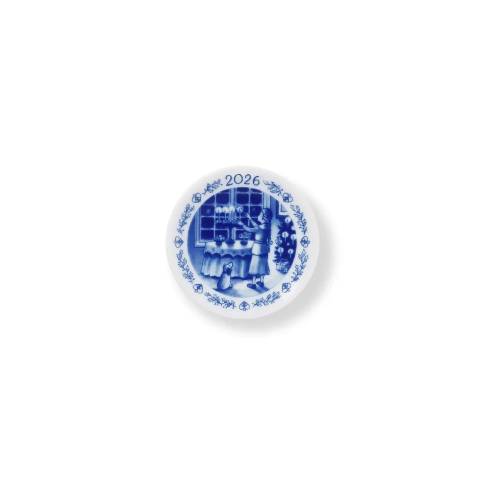 Kgl. Porcelæn Blå Juleplakette 2026 8,5 cm