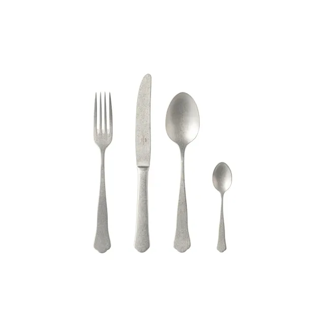 Costa Nova Prado bestiksæt 24 dele vintage silver rustfrit stål