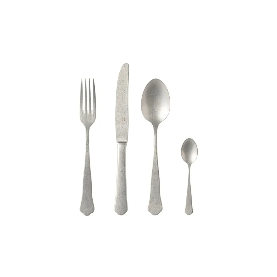 Costa Nova Prado bestiksæt 24 dele vintage silver rustfrit stål
