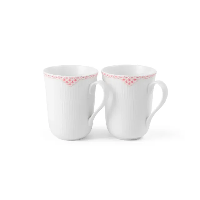 Kgl. Porcelæn Koral Blonde kop 36 cl 2 stk