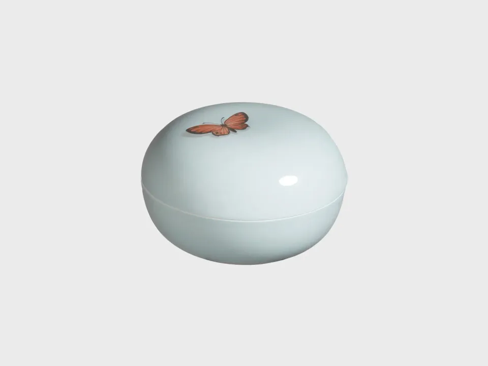 Nymphenburg Bonbonniere med insekter porcelænsdåse