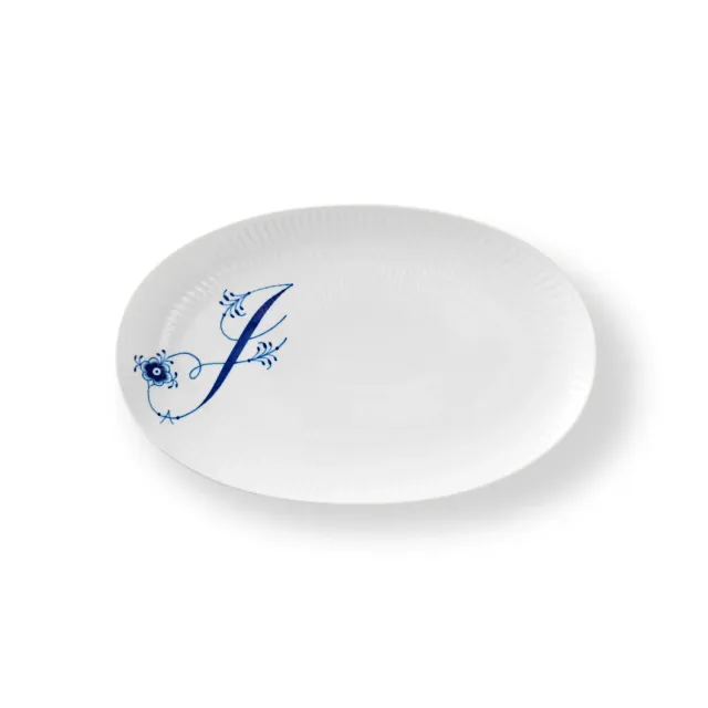 Kgl. Porcelæn Alfabet asiet J 23,5 cm håndmalet