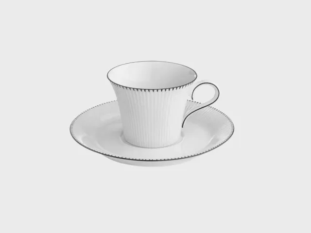 Nymphenburg Adonis kaffekop sort takket mønster