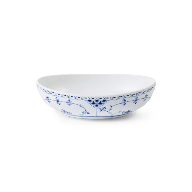 Kgl. Porcelæn Musselmalet Halvblonde skål 75 cl oval