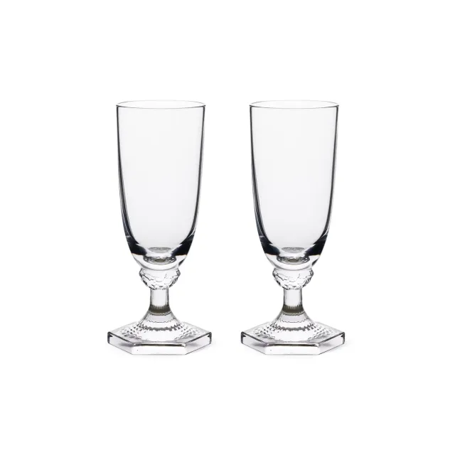 Kgl. Porcelæn Aurora champagneglas 19,5 cl 2 stk mundblæst