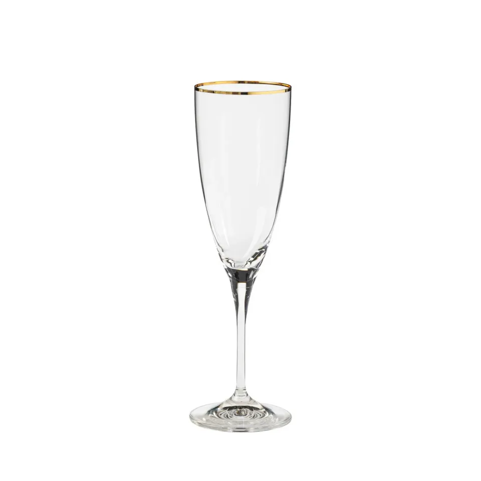 Costa Nova Sens champagneglas 6 stk klar guldkant