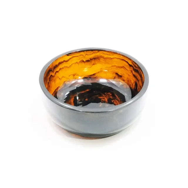 Les Ottomans GRB03 skål resin brun tortoiseffekt
