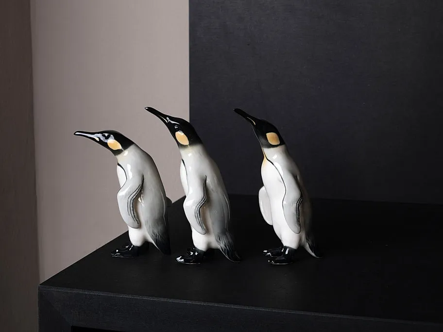 Nymphenburg Pinguin porcelænsfigur underglasurmalet