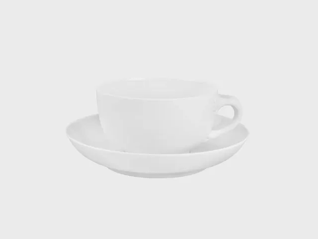 Nymphenburg Lotos café au lait kop hvid