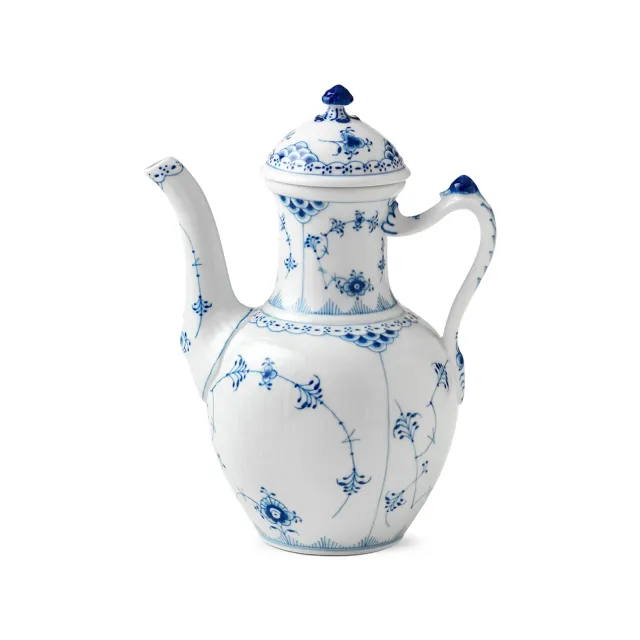 Kgl. Porcelæn Musselmalet Halvblonde kaffekande 100 cl