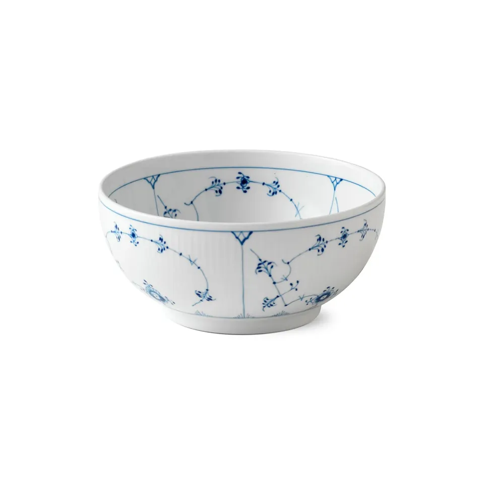 Royal Copenhagen Musselmalet Riflet skål 180 cl blå