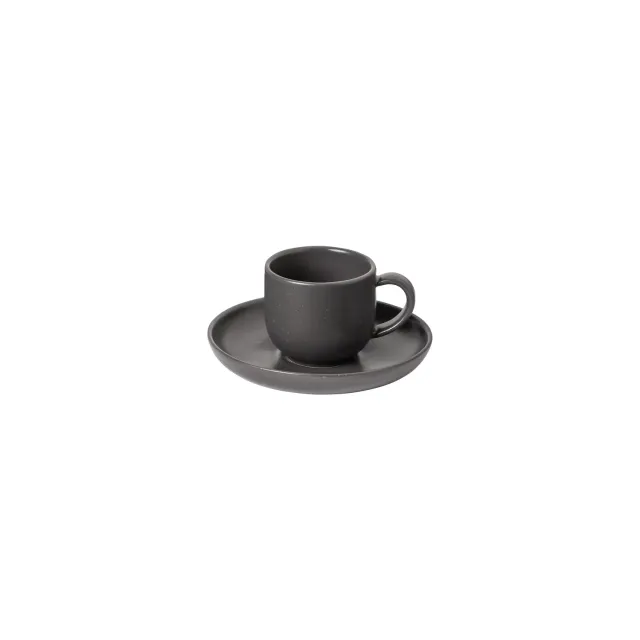 Costa Nova Pacifica kaffekop med underkop grå