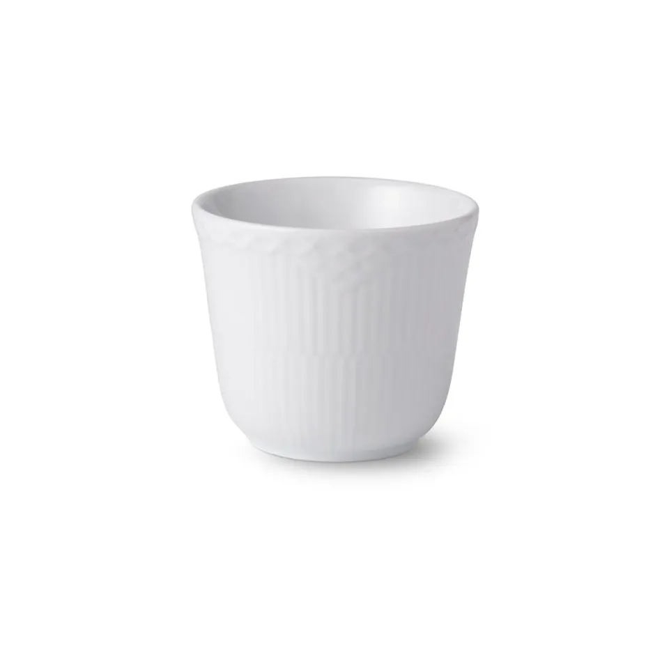 Kgl. Porcelæn Hvid Halvblonde termokrus 26 cl hvid porcelæn