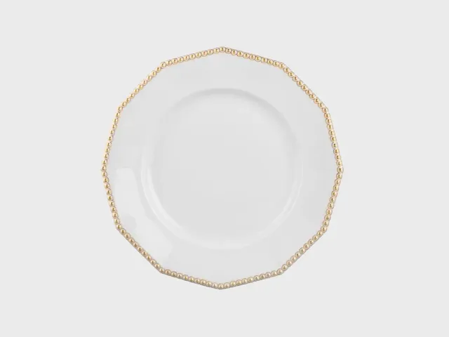 Nymphenburg Perl Tallerken Guld 26 cm
