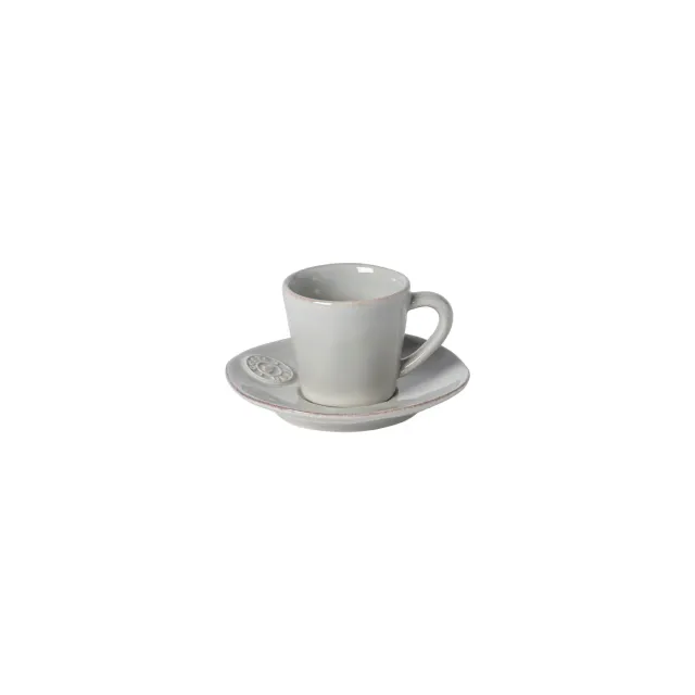 Costa Nova Nova kaffekop med underkop Sand Grey stentøj