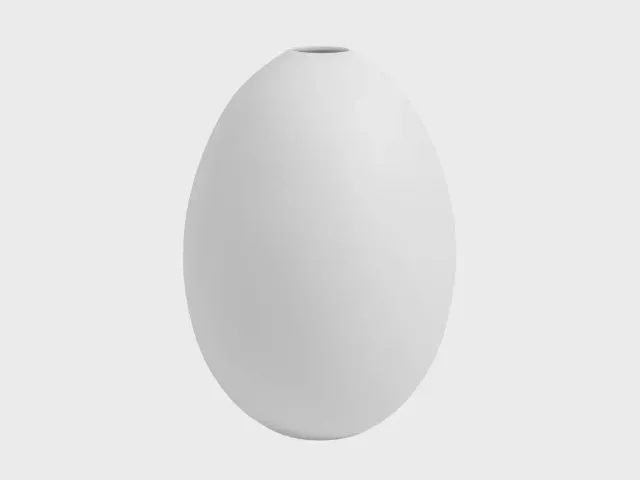 Nymphenburg Eivase vase hvid L