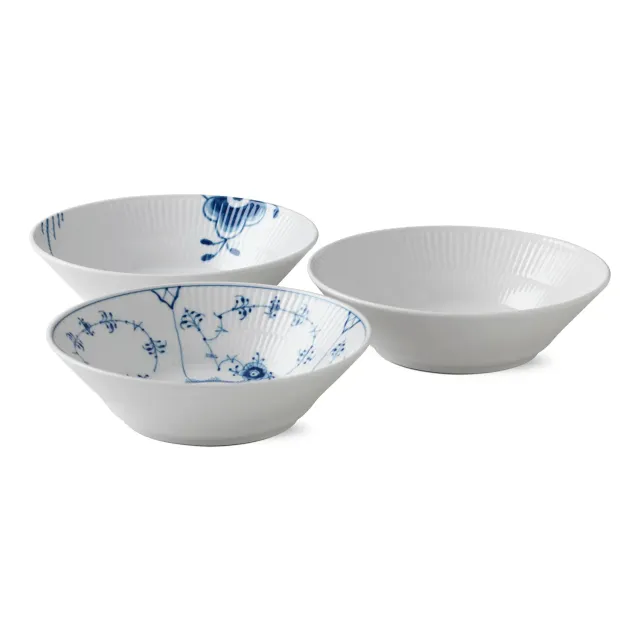 Kgl. Porcelæn Gifts With History dyb tallerken 17 cm 3 stk.