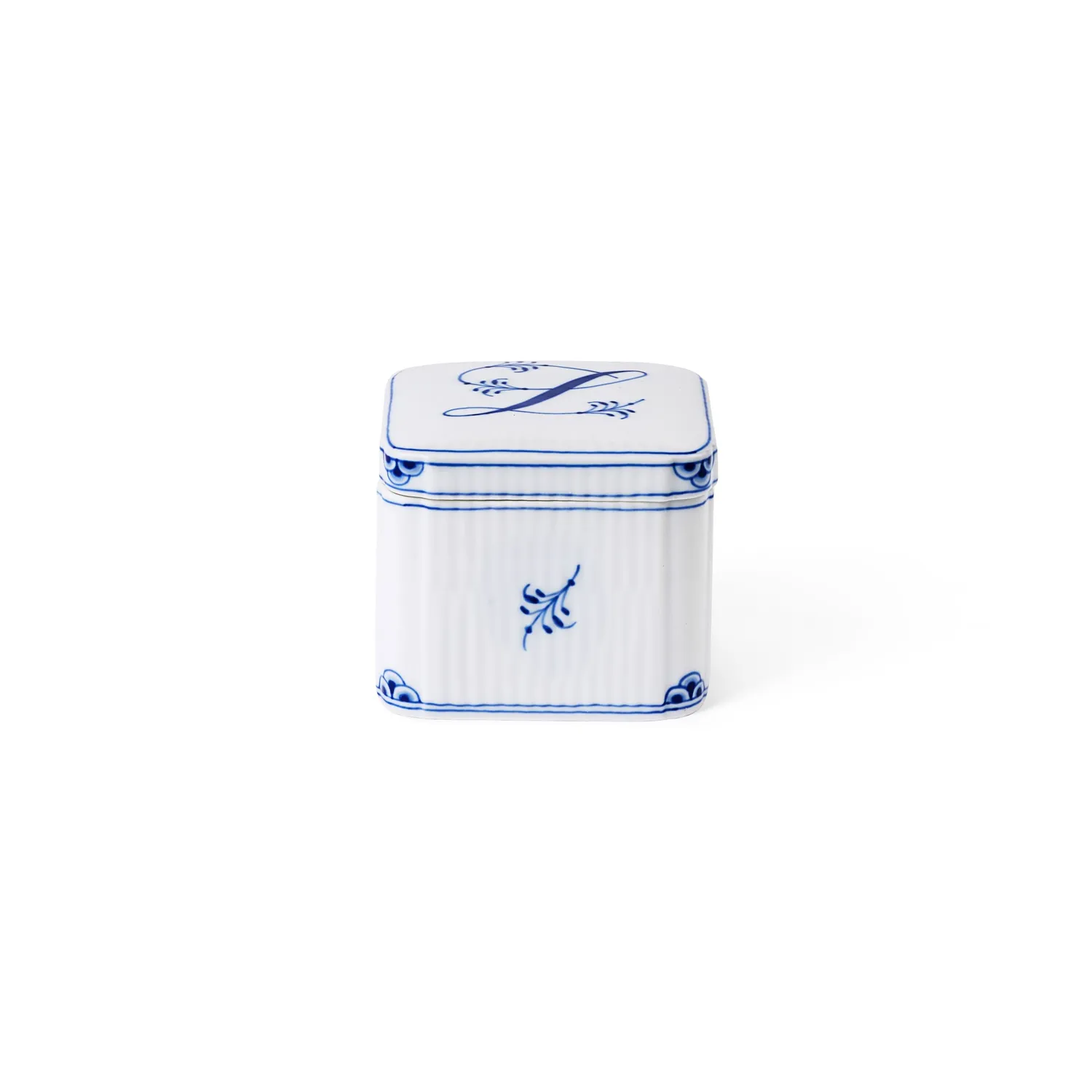 Kgl. Porcelæn Alfabet bonbonniere L 13 cl porcelæn