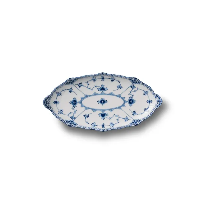 Kgl. Porcelæn Musselmalet Halvblonde asiet 24,5 cm