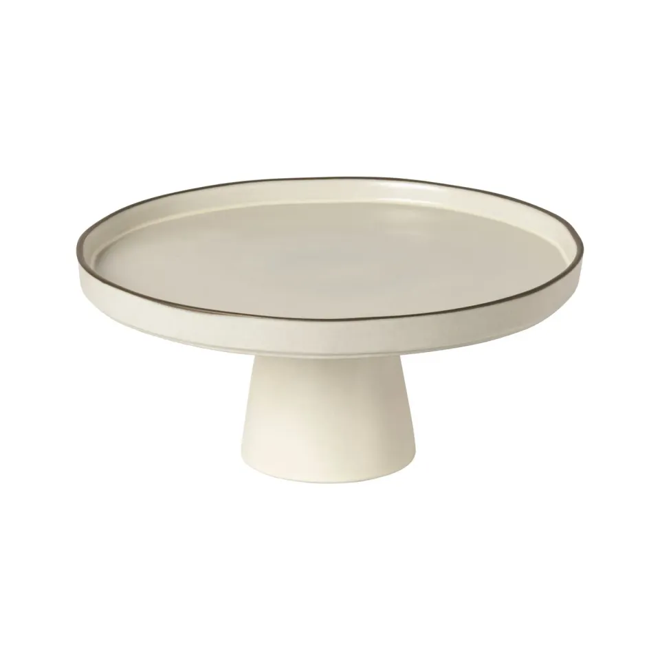 Costa Nova Stacked Organic Footed Plate tallerken salt white mat