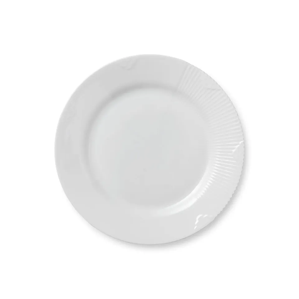 Kgl. Porcelæn Hvid Elements tallerken 22 cm hvid